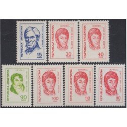 Argentina 1085/1090a 1977 Serie Corriente. Personajes MNH