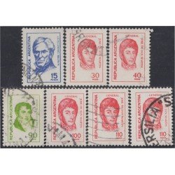 Argentina 1085/90a 1977 Serie Corriente. Personajes Usados