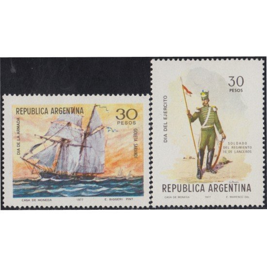Argentina 1096/1097 1977 Día del Ejercito y de la Marina MNH Argentina 1096/1097 1977 Día del Ejercito y de la Marina MNH