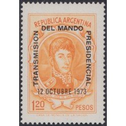 Argentina 957 1973 Transmisión del mandato presidencial. Sobrecargado MH Argentina 957 1973 Transmisión del mandato presidencial. Sobrecargado MH
