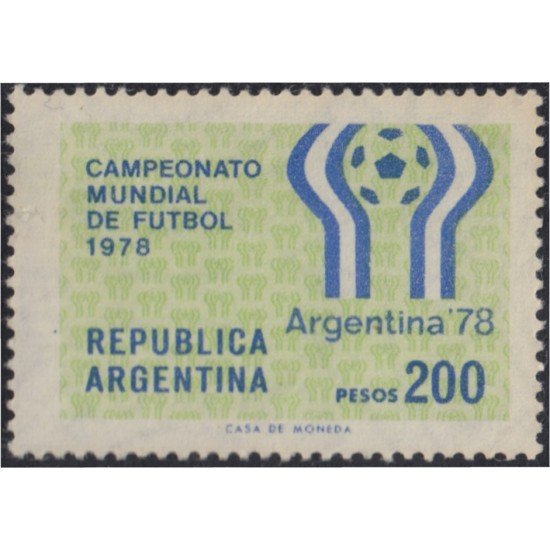 Argentina 1110a 1978 Copa del Mundo de Fútbol Argentina 78 Filigrana G MNH Argentina 1110a 1978 Copa del Mundo de Fútbol Argentina 78 Filigrana G MNH