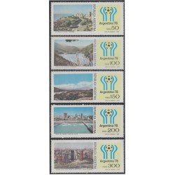Argentina 1111/15 1978 Copa del Mundo de Fútbol Argentina 78 Paisajes MNH Argentina 1111/15 1978 Copa del Mundo de Fútbol Argentina 78 Paisajes MNH