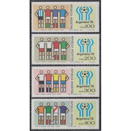 Argentina 1119/22 1978 Copa del Mundo de Fútbol Argentina 78 MNH
