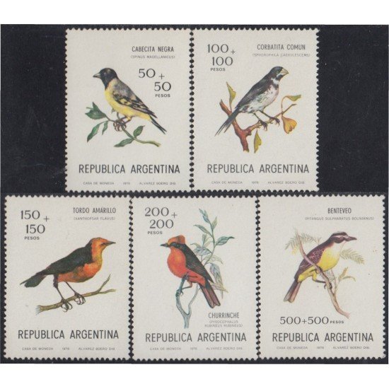 Argentina 1123/27 1978 Exposición Filatélica Argentina y Copa de Fútbol del 78 MNH