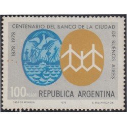 Argentina 1140 1978 100 Años de la Banca Nacional en Buenos Aires MNH Argentina 1140 1978 100 Años de la Banca Nacional en Buenos Aires MNH