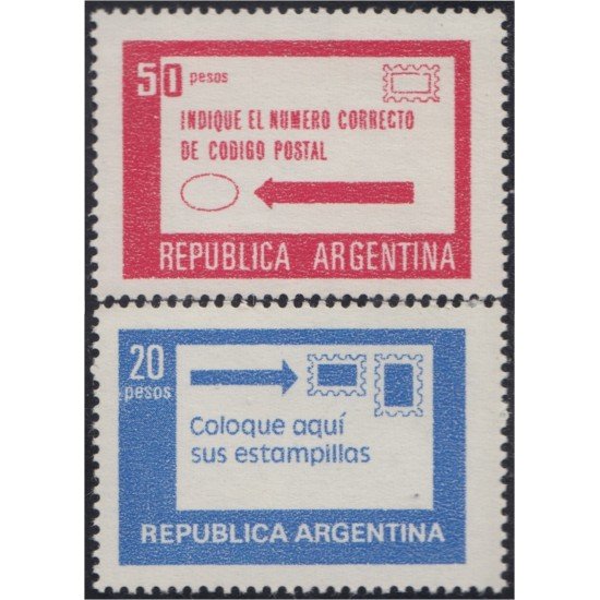 Argentina 1144/45 1978 Slogans postales MNH Argentina 1144/45 1978 Slogans postales MNH