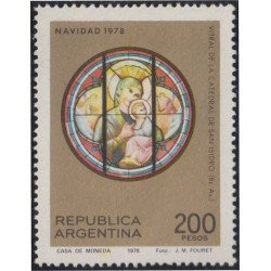 Argentina 1160 1979 Navidad Christmas Vitral de Catedral de San Isidro MNH Argentina 1160 1979 Navidad Christmas Vitral de Catedral de San Isidro MNH