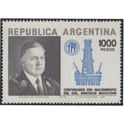 Argentina 1207 1979 Centenario del nacimiento Gral. Enrique Mosconi MNH 
