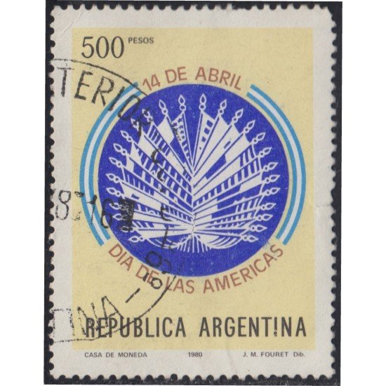 Argentina 1214 1980 Día delas Américas usado 