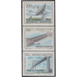 Argentina 1215/17 1980 Logros nacionales Estación terrestre hidroeléctrica MNH 