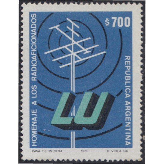 Argentina 1233 1980 Homenaje a los radioaficionados MNH 