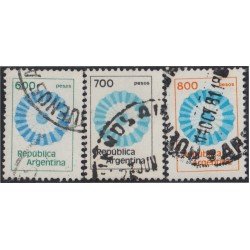 Argentina 1237/39 1980/81 Serie corriente Colores Nacionales usados Argentina 1237/39 1980/81 Serie corriente Colores Nacionales usados