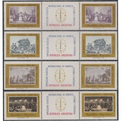 Argentina 1251/54a 1981 Danzas tradicionales y pinturas MNH