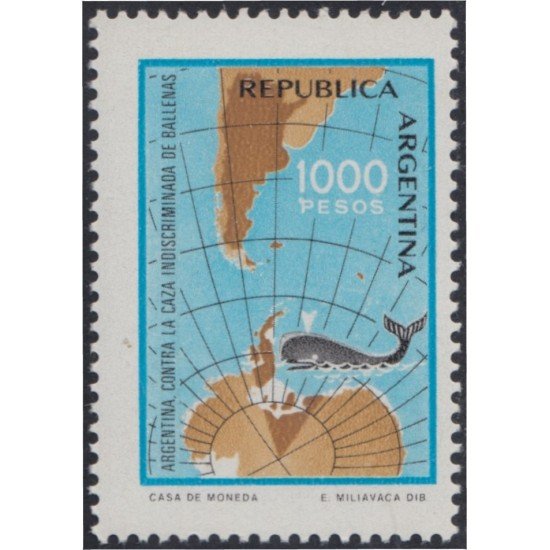 Argentina 1264 1981 Lucha contra la caza de ballenas MNH Argentina 1264 1981 Lucha contra la caza de ballenas MNH