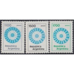 Argentina 1278/80 1981/82 Serie corriente Colores Nacionales MNH 