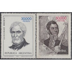 Argentina 1298/99 1982 Personalidad General San Martín MNH 