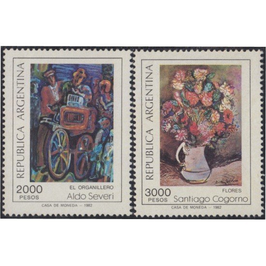 Argentina 1300/01 1982 Artes Plásticas Argentinas Pinturas MNH Argentina 1300/01 1982 Artes Plásticas Argentinas Pinturas MNH