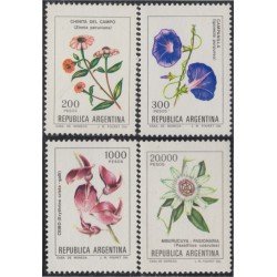 Argentina 1312/15 1982 Serie Antigua Flores Flowers MNH 