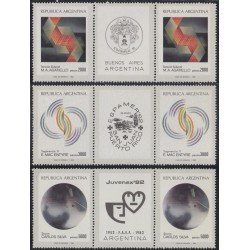 Argentina 1320a/22a 1982 Artés Plásticas Argentinas MNH 