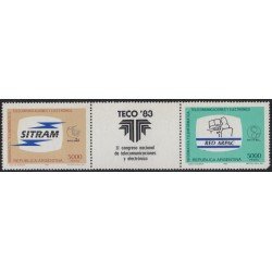 Argentina 1346a/47a 1983 Información tecnológica MNH Argentina 1346a/47a 1983 Información tecnológica MNH