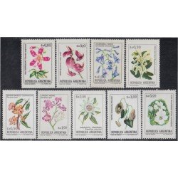 Argentina 1352/60 1983 Serie corriente Flores Flowers MNH Argentina 1352/60 1983 Serie corriente Flores Flowers MNH