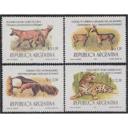 Argentina 1366/69 1983 Protección de la Fauna Tigre Oso Lobo Venado MNH Argentina 1366/69 1983 Protección de la Fauna Tigre Oso Lobo Venado MNH