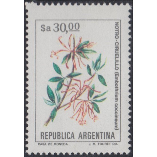 Argentina 1407 1984 Serie corriente Flores Flowers MNH 