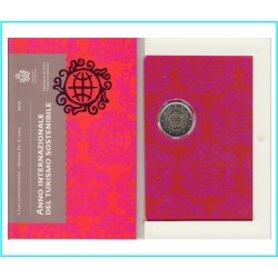San Marino 2017 2 € euros conmemorativos Cartera Oficial Turismo Sostenible 