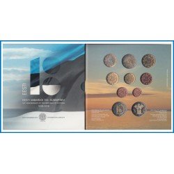 Estonia 2018 Cartera Oficial Monedas € euro Set 8 v + 2 +2 euros Cent República