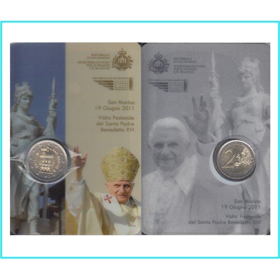 San Marino 2011 Coin Card Moneda 2 € euro Benedito VXI Palacio del Gobierno San Marino 2011 Coin Card Moneda 2 € euro Benedito VXI Palacio del Gobierno