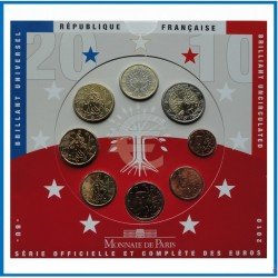 Francia France 2010 Cartera Oficial Monedas € euros Set Coin Francia France 2010 Cartera Oficial Monedas € euros Set Coin