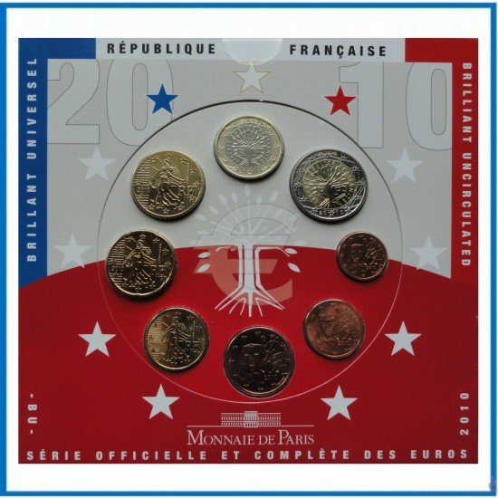 Francia France 2010 Cartera Oficial Monedas € euros Set Coin