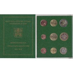 Vaticano 2018 Cartera Oficial Monedas € euros Emisión especial + 5 euros Bimetal Vaticano 2018 Cartera Oficial Monedas € euros Emisión especial + 5 euros Bimetal