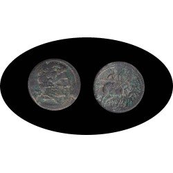Moneda romana AS Belchite, Zaragoza Fecha de acuñación: 1er tercio del siglo Moneda romana AS Belchite, Zaragoza Fecha de acuñación: 1er tercio del siglo