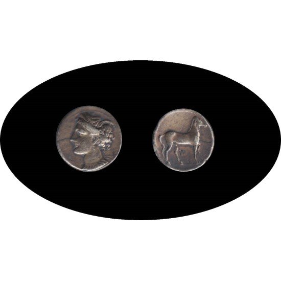 Moneda  Estátera de Electrón ZEUGITANIA-CARTAGO 375-320 a.C. 