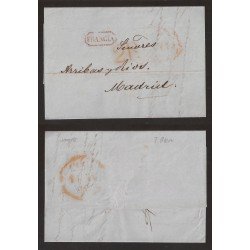 Francia Carta de Bayona a Madrid 1853