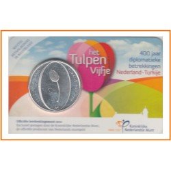Holanda 2012 Cartera Oficial Coin Card Moneda 5 € Rel Holanda - Turquía Tulipán Holanda 2012 Cartera Oficial Coin Card Moneda 5 € Rel Holanda - Turquía Tulipán