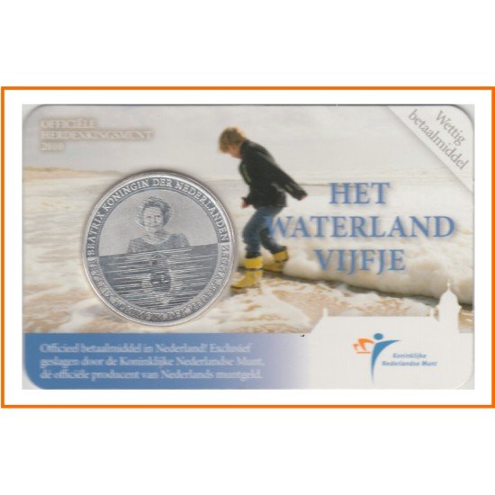 Holanda 2010 Cartera Oficial Coin Card Moneda 5 € Waterland 