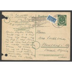 Alemania Postal de Munich a Berlín 1952