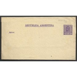 Argentina Carta Prefranqueada de 2 Centavos