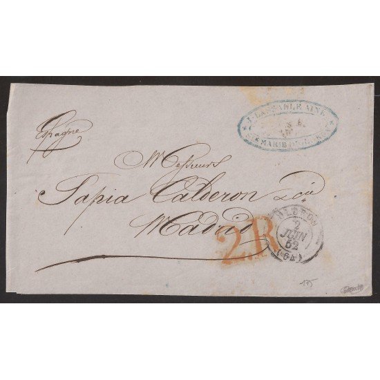 Francia Frontal de Oloron a Madrid 1852