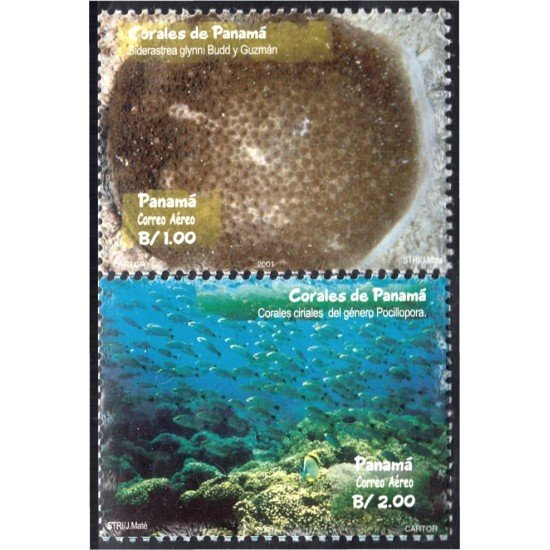 Panama A- 549/550 2001 Corales de Panama MNH