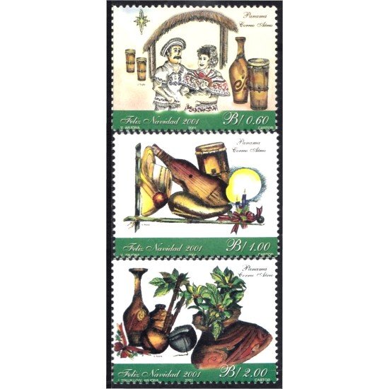 Panama A- 551/553 2001 Navidad MNH Panama A- 551/553 2001 Navidad MNH