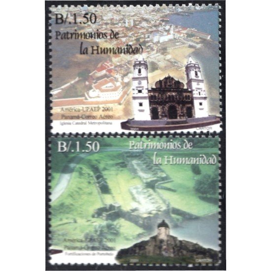 Panama A- 554/555 2001 Patrimonios de la Humanidad MNH