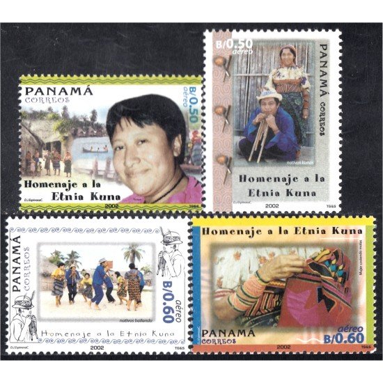 Panama A- 562/65 2002 Homenaje a la Etnia Kuma MNH Panama A- 562/65 2002 Homenaje a la Etnia Kuma MNH