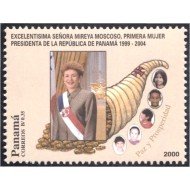 Panama 1195 2000 Sra. Mireia Moscoso 1ª mujer presidenta de la República de Panama MNH Panama 1195 2000 Sra. Mireia Moscoso 1ª mujer presidenta de la República de Panama MNH