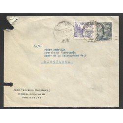España Carta de Pontevedra a Barcelona 1949