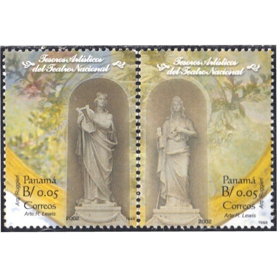 Panama 1222/23 2002 Tesoros Artísticos del Teatro nacional MNH