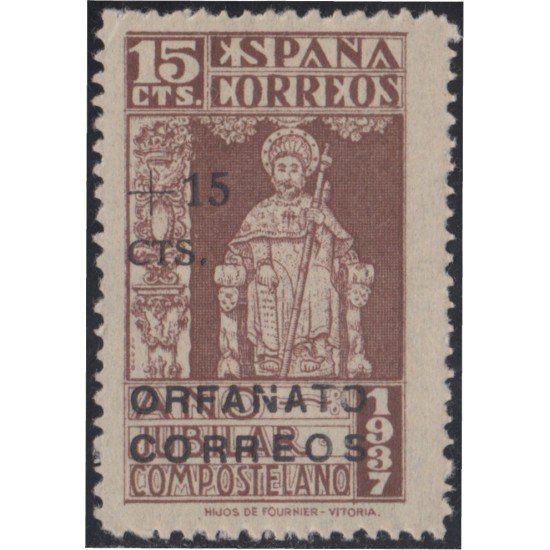 España Beneficencia Huérfanos Correos NE 33 1938 Año Compostelano MH