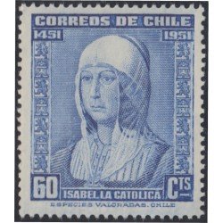 Chile 230 1952 V Centenario del Nacimiento de Isabel La Católica MH
